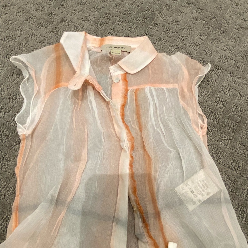 Infant Burberry Cami with overshirt blouse
